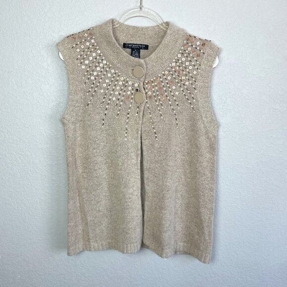 Pine Needles Jackets & Blazers - PINE NEEDLES Silk Sweater Vest Size M